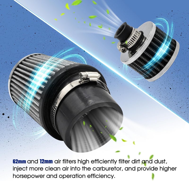 KTUMININV Upgraded Mini Bike Air Filter Adapter Kit for Predator 212cc Coleman CT200U CT200U-EX BT200X KT196 224cc 196cc 6.5hp Honda GX160 GX200 Engine Go Kart Performance Parts - Image 4